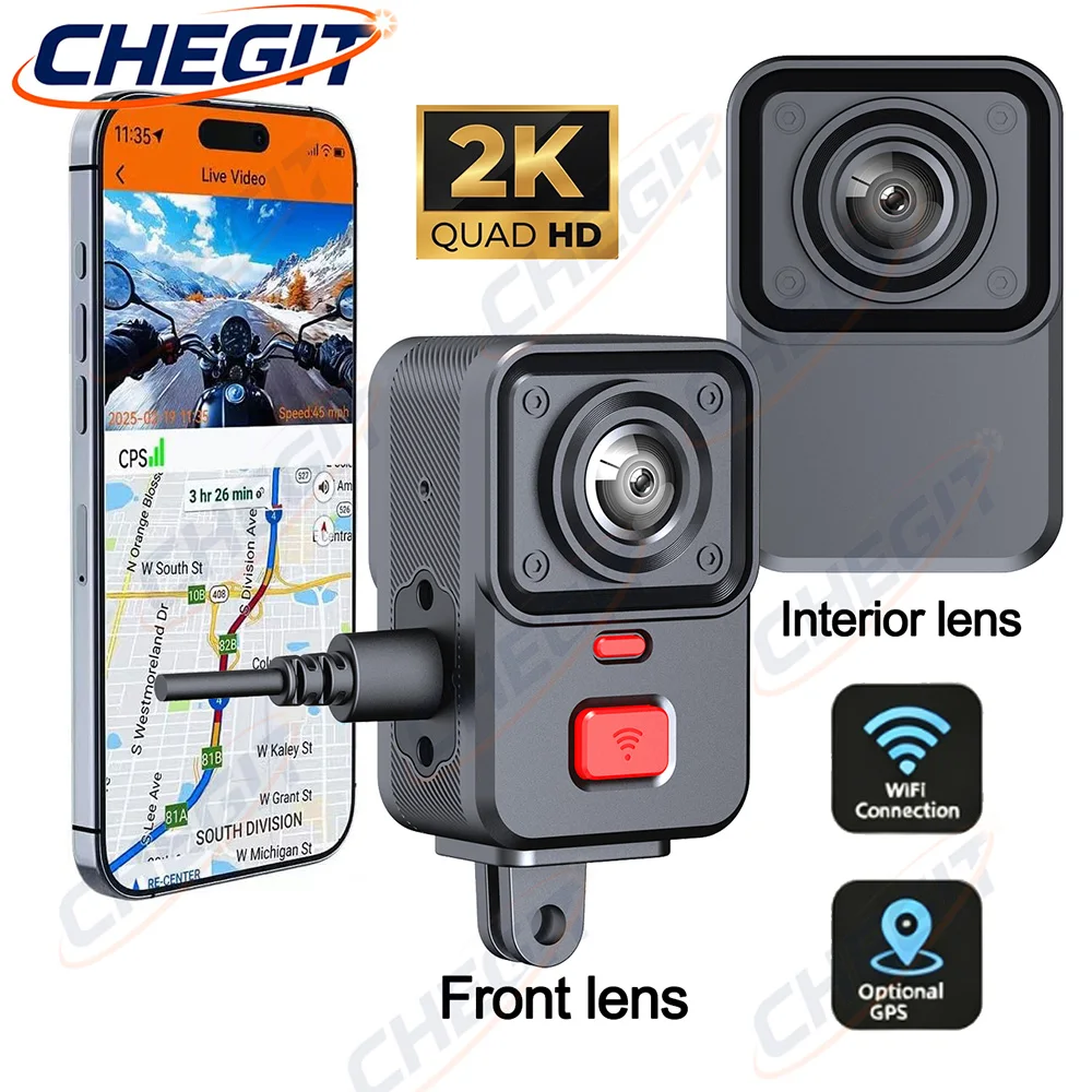 2 Camera Motorcycle DVR 2K HD  - огляд і ціна Cycling Loop